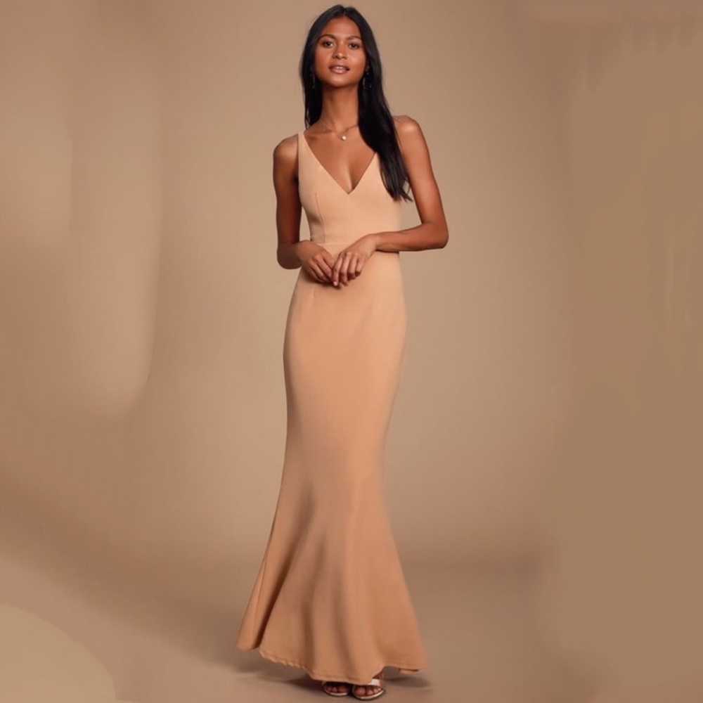 Melora Nude Sleeveless Maxi Dress